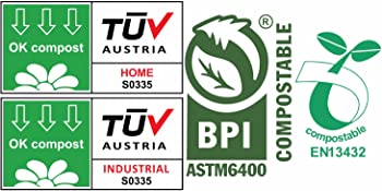 compost bags, tall kitchen trash bags, biodegradable, compostable, drawstring, tie flaps, garbage