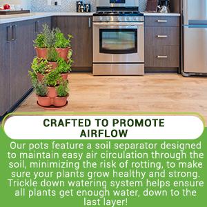 stacking vertical growing hydroponic system vertical tower elevated raised planter for garden