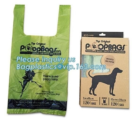 100% Eco Friendly Plastic Shopping Bags/T-Shirt Compostable Food Packaging For Supermarkt, Disposable Plastic Garbage Ba