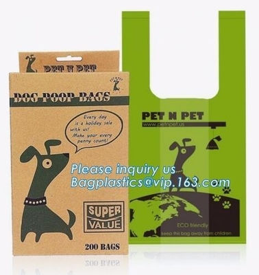 100% Eco Friendly Plastic Shopping Bags/T-Shirt Compostable Food Packaging For Supermarkt, Disposable Plastic Garbage Ba