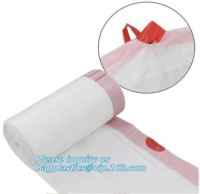 Drawstring Trash Bags On Roll Disposable Bag In Compostable, Eco-Friendly Roll Drawstring Compostable Biodegradable Garb