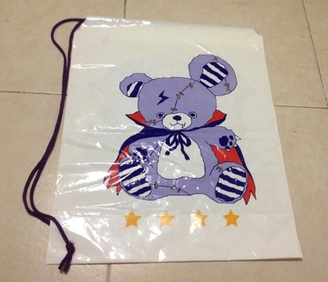 Biodegradable Cheap Price Customized Logo Printed Poly Drawstring Hotel Travel Laundry Plastic Bag,Drawstring Laundry Ba