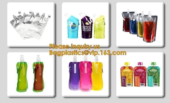 spout Bag good for packaging liquids 16.9oz 5.3 x 8.9 inch,Liquor Pouch Drinking Flasks, Reusable Liquid Spout Bag, BPA