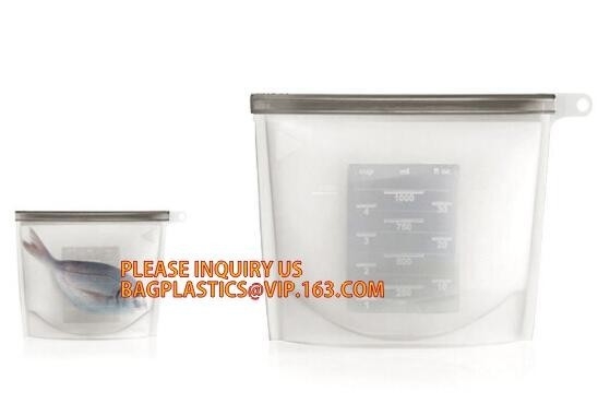 Refrigerated Cooler Reusable Silicone Food Bag, Preservation Storage Container Airtight Seal Cooking Bag bagease package