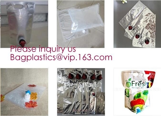 Aluminum foil wholesale spout liquid wine bag in box with packaging,Bag in Box packaging with valve and spout/Unique bag