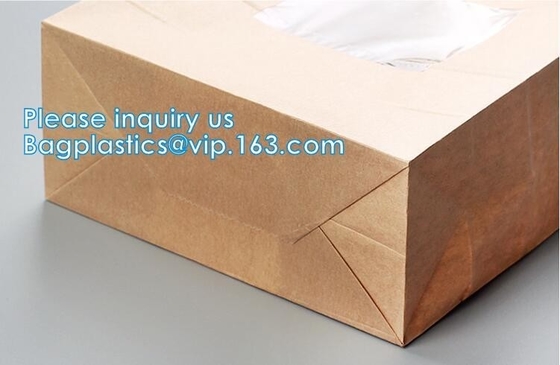 Tin tie tea pouch bag, coffee bean packaging stand up k kraft paper tea paper bag with window Cookie choco pouch