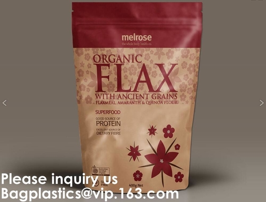 Custom Printed Doypack Resealable k Standing Up Pouches Aluminum Foil Coffee Packaging Bags With Zipper
