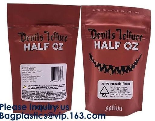 Smell Proof Custom Printed Black Foil Laminated Mylar Bags With k For Food,Mylar Bags Gummy Candy Weed Packaging