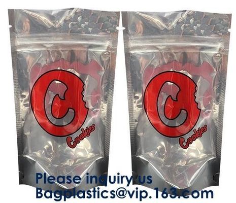 Smell Proof Custom Printed Black Foil Laminated Mylar Bags With k For Food,Mylar Bags Gummy Candy Weed Packaging