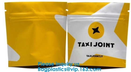 Custom Food Safe Gold Aluminum Foil Pouch Mini Smell Proof Mylar k Bags,Resealable Smell Proof Foil Zipper Bags Wi