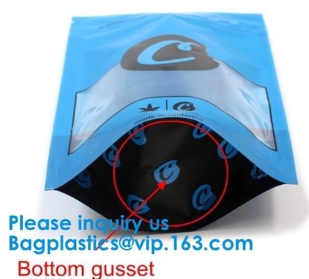 Custom Food Safe Gold Aluminum Foil Pouch Mini Smell Proof Mylar k Bags,Resealable Smell Proof Foil Zipper Bags Wi