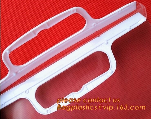 Biodegradable compostable Hanger Hook Handle Bag For Underwear Clothes, Rigid Snap Seal Handle Bikini Bag
