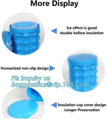 custom ice bucket silicone ice cube maker genie silicone,barware factory sells inflatable wine beer champagne silicone i