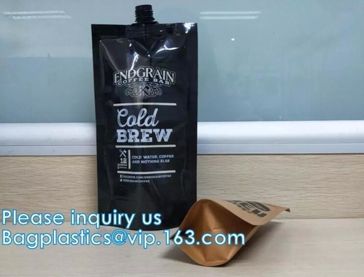 Beverag bag spout pouch drink water in plastic bag coffee pouch with soft spout tap juice bag HOT COFFEE POUCH BAGS
