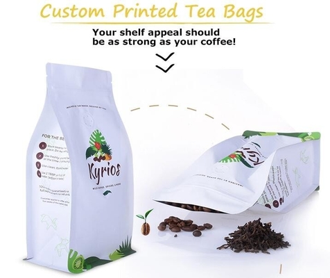 Eco Recyclable Reusable Resealable Doypack Coffee Tea Bag Red Stand up Pouch with Valve and k Chocolate, Potato