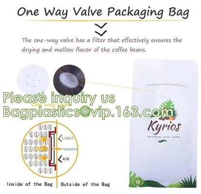 Eco Recyclable Reusable Resealable Doypack Coffee Tea Bag Red Stand up Pouch with Valve and k Chocolate, Potato