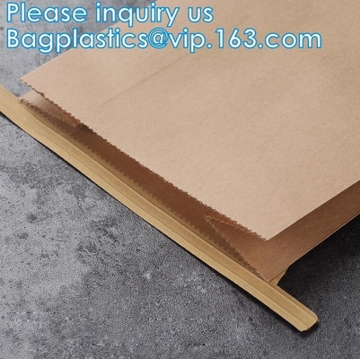 Tin tie tea pouch bag, coffee bean packaging stand up k kraft paper tea paper bag with window Cookie choco pouch