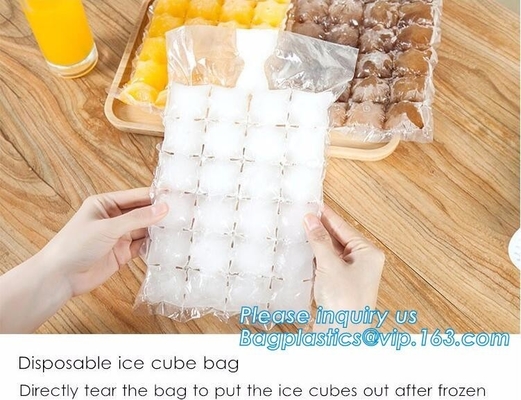 Disposable Ice Cube Tray Mold Water Injection Cocktail Makes Ice bag, self-sealing plastic disposable wine beer cooler f