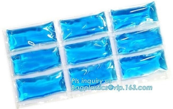 on-toxic plastic material gel ice pack, Refrigerated cooler bags, ice eutectic gel bag for fresh food and beverage, GEL