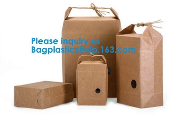 Printing Packing Gift Shopping Brown Kraft Paper Bag Accept Customized Logo Paper Bag With Rope Handle bagease bagplasti