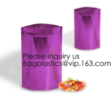 Heat Seal Flat Pocket Mylar Foil Open Top Packaging Bags Coffee Tea Food Storage Aluminum Foil Vacuum Pouch Bag  bagease
