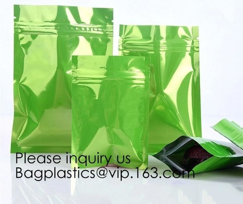 Top zip plastic bag food packaging/ 3 side seal zipper bag/ stand up pouch k bag for meat,pork,beef,sea food pack
