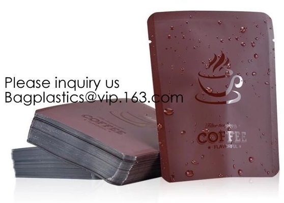Three Side Sealed Flat Paper Coffee Pouch One Pack Drip Coffee Bag,Aluminum Foil Drip Coffee Pouch Hanging Ear Bag, pack