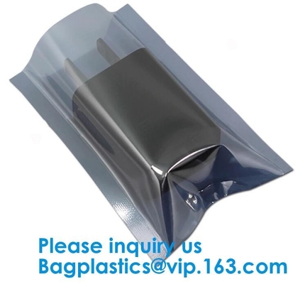 Aluminium Plastic Antistatic K Esd Shielding Electronic Packaging Pet Bag With Zip,Black Conductive Bag, Grid Bag