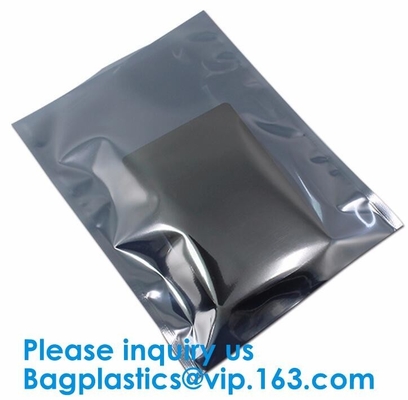 Aluminium Plastic Antistatic K Esd Shielding Electronic Packaging Pet Bag With Zip,Black Conductive Bag, Grid Bag