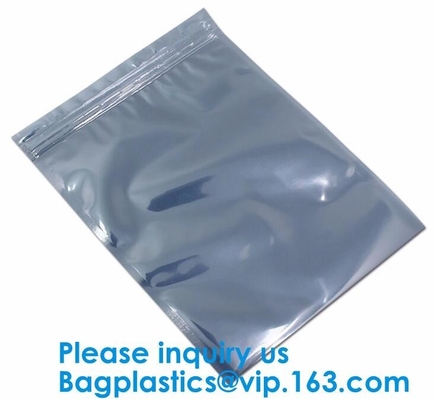 Aluminium Plastic Antistatic K Esd Shielding Electronic Packaging Pet Bag With Zip,Black Conductive Bag, Grid Bag