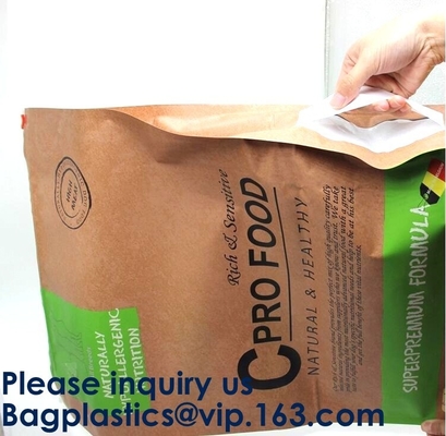 Rice bags, Custom Printing Glossy Aluminum Foil Animal Feed 5kg Qual Seal Pet Food Packaging Bags With Plastic Handle