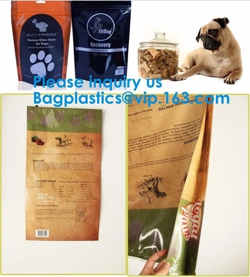 Rice bags, Custom Printing Glossy Aluminum Foil Animal Feed 5kg Qual Seal Pet Food Packaging Bags With Plastic Handle