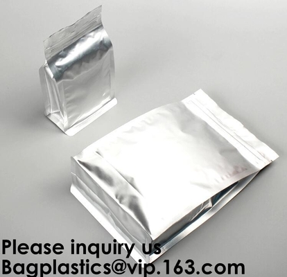 Aluminum Foil Stand Up Packaging Bags Mylar Airtight Zipper Pouches Smell Proof Coffee K Tear Notch Pack Food Grad