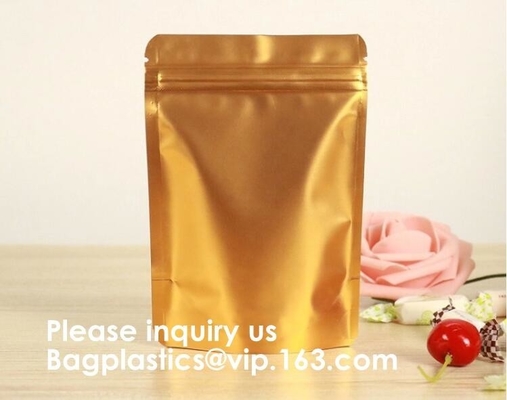 Foil bags, Semi-Clear Window Hang-Hole Stand-Up K Pouch, Aluminum Packaging Bags Laser K Stand Up Resealable Pouches Wit