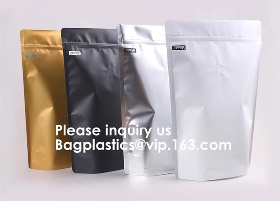 Foil bags, Semi-Clear Window Hang-Hole Stand-Up K Pouch, Aluminum Packaging Bags Laser K Stand Up Resealable Pouches Wit