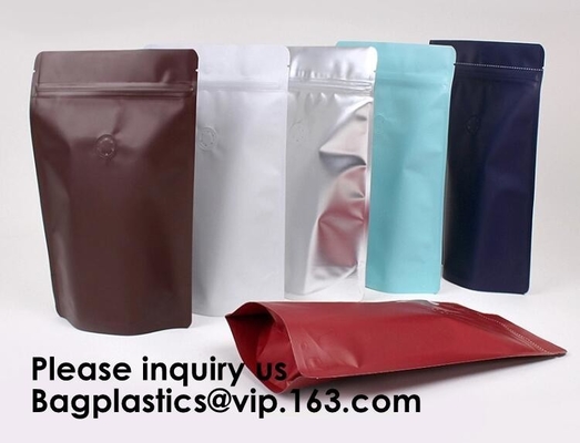 Foil bags, Semi-Clear Window Hang-Hole Stand-Up K Pouch, Aluminum Packaging Bags Laser K Stand Up Resealable Pouches Wit