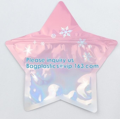 Irregular Packing Eco-Friendly Food Grade Aluminum Foil PE Material Juicy Bag Custom Shape Zipper Pouch