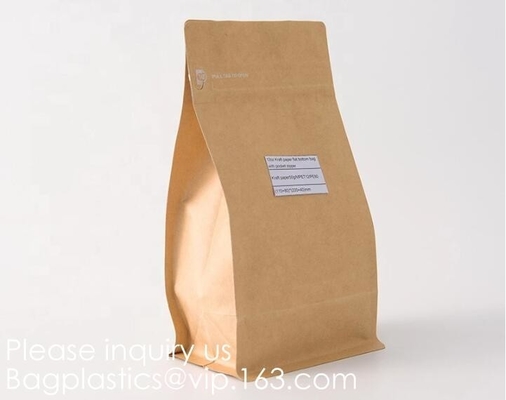 Compostable Biodegradable Stand Up Pouch kraft pouch bags flat bottom bags, gusset bags, spout pouch
