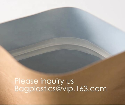 Compostable Biodegradable Stand Up Pouch kraft pouch bags flat bottom bags, gusset bags, spout pouch