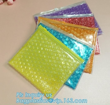 Air Bubble Bag with Slider Zipper, Pink Bubble Bag, Custom Printed Slider k Bubble Bag, Anti Shock Plastic PE Mate