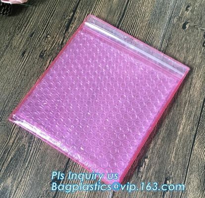 Reclosable Reusable Packing Bubble Zipper bag, High Quality Reusable Packing Slider bubble bag, Reused Pink Bubble Zippe