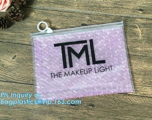 Reclosable Reusable Packing Bubble Zipper bag, High Quality Reusable Packing Slider bubble bag, Reused Pink Bubble Zippe