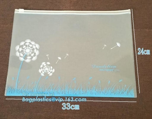 printed slider zipper bag/transparent zip lock plastic packing bag for file,garment,scarf/plastic bag, slider zipper pvc