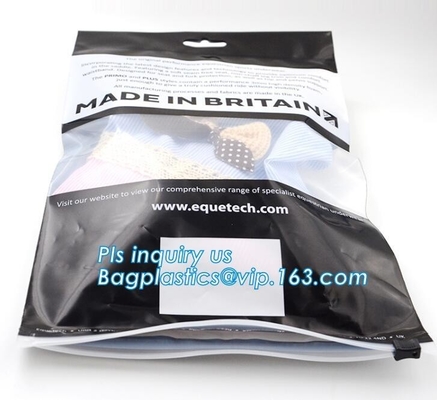 plastic underwear packing pe k zipper slider bag, zipper bag vinyl toiletry zipper bag pvc slider bag, slider zipp