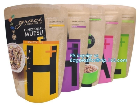 Stand Up Dog Food Feed Packaging Bag With Tear Off Slider Seal, Top Slider k Plastic Dog Treats Plastic Packaging