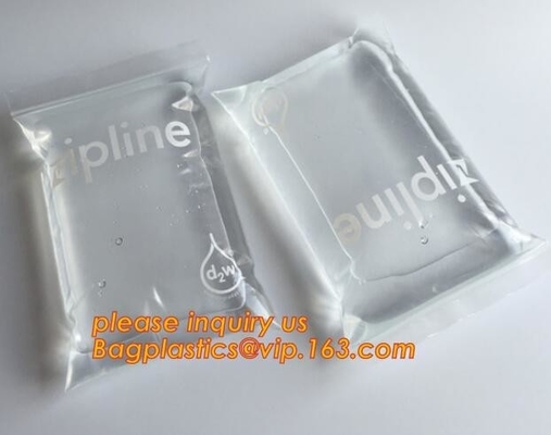 Double zipper tracks LDPE clear plastic k bag plastic k freezer bag, double track k bag for grocery, w