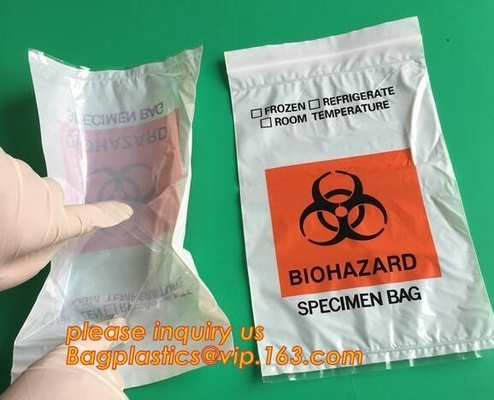 Customized Medical k bag/Zipper bag with lock for packaging, envelope Medicine Zip Lock Bag for Hospital packaging