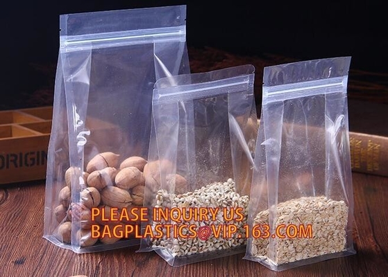 printable plastic  bag for candy snack food package, side seal pp plastic zip lock bag with die cut hole, pp bag