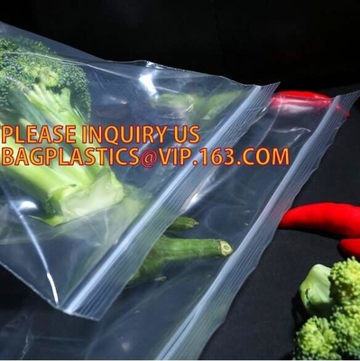 clear or printed k bag with double track for food or fruit storage, LDPE self sealing storage blank zip bag, packs