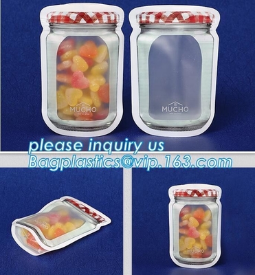 zip lock bag stand up pouch with zipper for dog food packaging, foil stand up zip / k / zipper packaging pouch bag